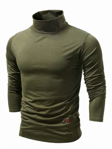 

men high neck patch detail tee r1yz#, White;black
