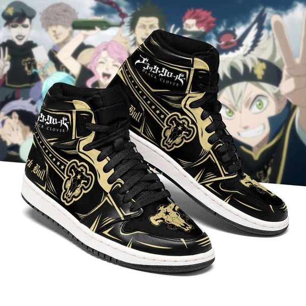 

customization black bull magic knight sneakers black clover sneakers anime