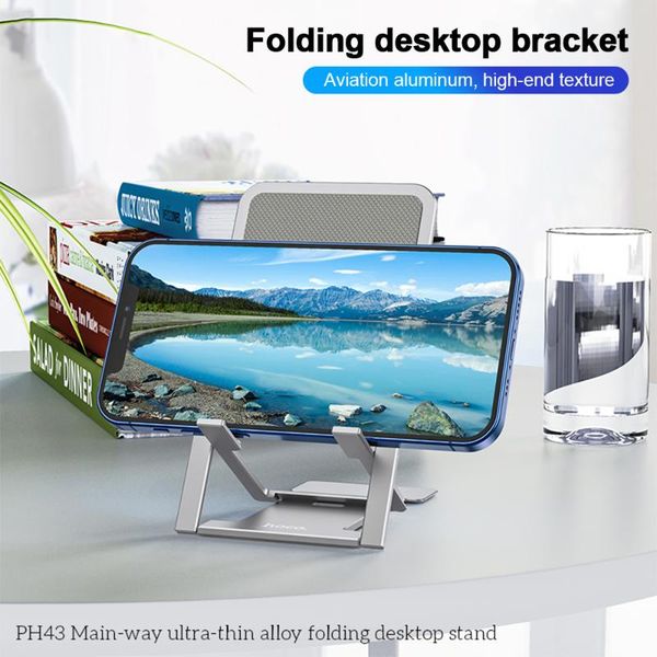 

cell phone mounts & holders hoco holder foldable desk tablet stand portable ultral slim bracket aluminum alloy mobile rack for home office