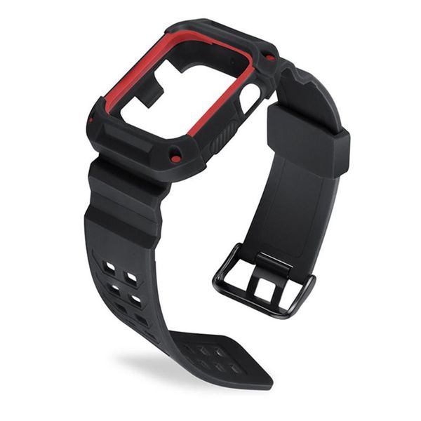 

watch bands sport watchbands environmental anti-resistant soft tpu lightweight case all-around protective band 38mm 42mm wb182, Black;brown