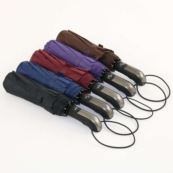 

super double automatic umbrella 10 bone wind three fold men's business advertising
