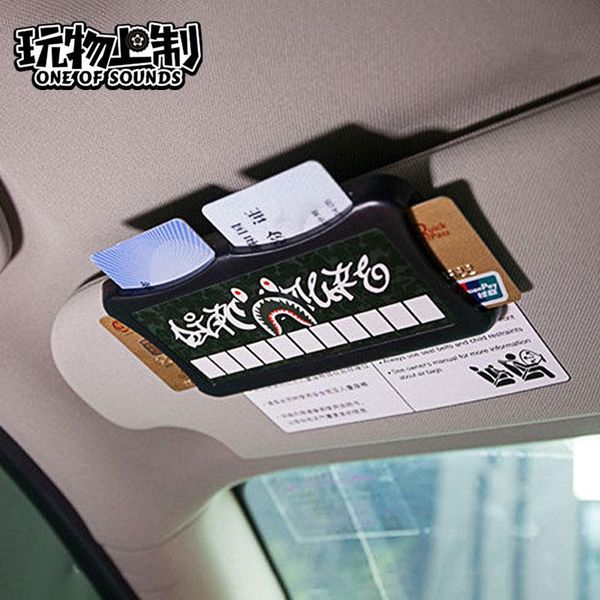 

car organizer sun visor card holder, vehicle multi-function slot, bill storage folder, temporary parking