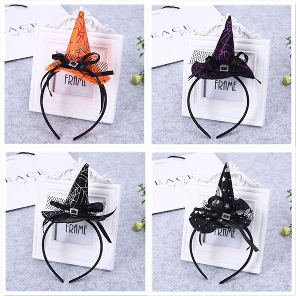 

hair accessories funny witch hat headband halloween for women kids cosplay party props decorations diademas para el pelo mujer, Slivery;white