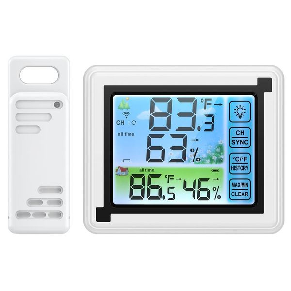 

digital electronic thermometer meter wireless moisture monitor indoor air with 1 sensors