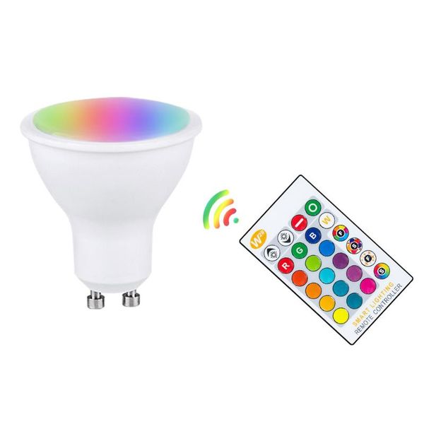 

bulbs smart control lamp led rgb light dimmable 10w remote colorful changing bulb warm white home party decor