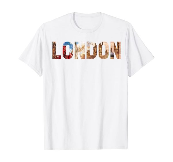 

retro london england souvenir gift t-shirt, White;black