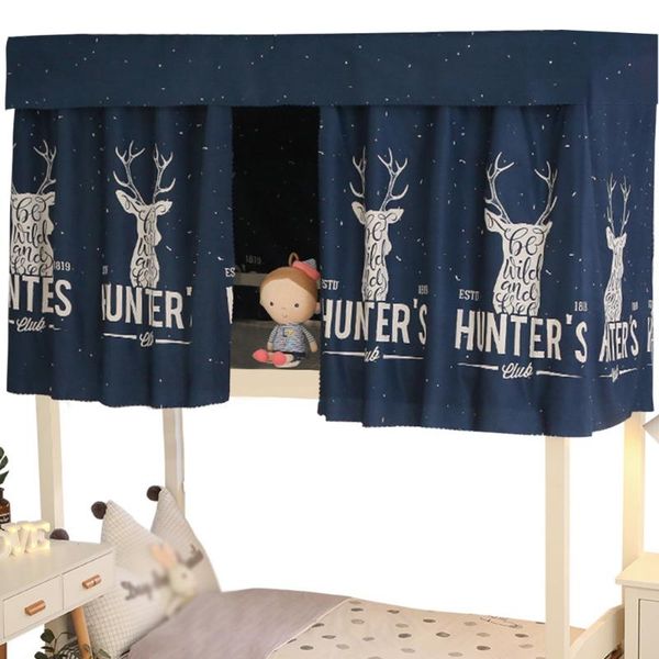 

mosquito net shading single bed curtain cloth decor printed student dormitory protection breathable blackout dustproof elegant home