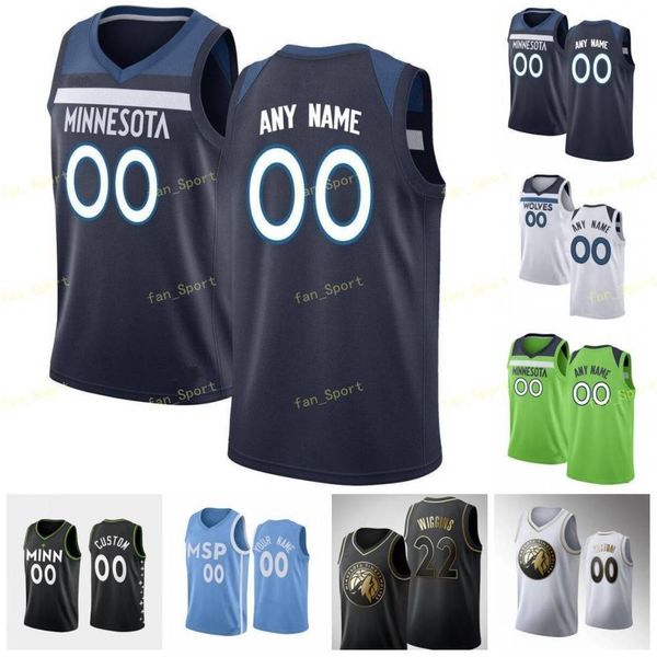 

city earned edition custom printed karl-anthony 32 towns malik 5 beasley d'angelo 0 russell anthony 1 edwards naz 11 reid basketball je, Black;red