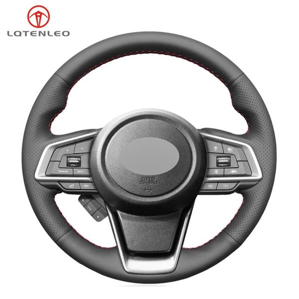 

steering wheel covers lqtenleo black artificial leather cover for forester crosstrek 2021 legacy outback ascent 2021-2021