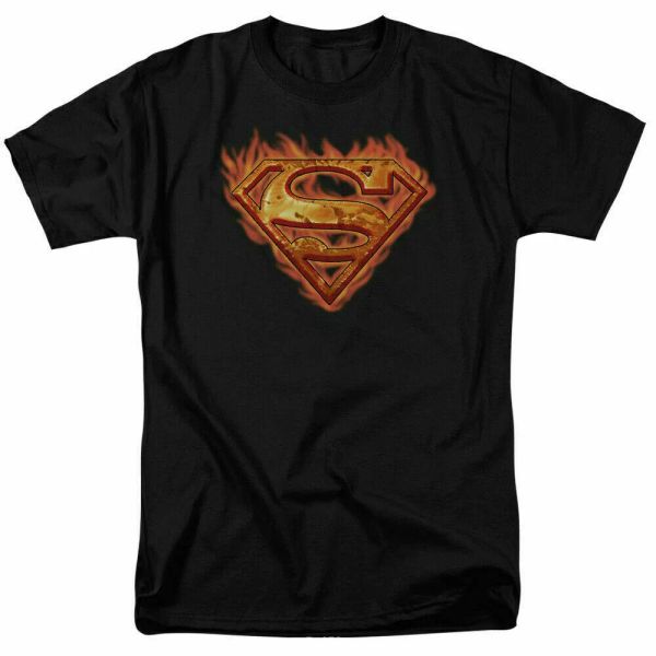 

Hot Metal Superman Logo T Shirt Licensed Comic Book Movie Tee Black, White;black