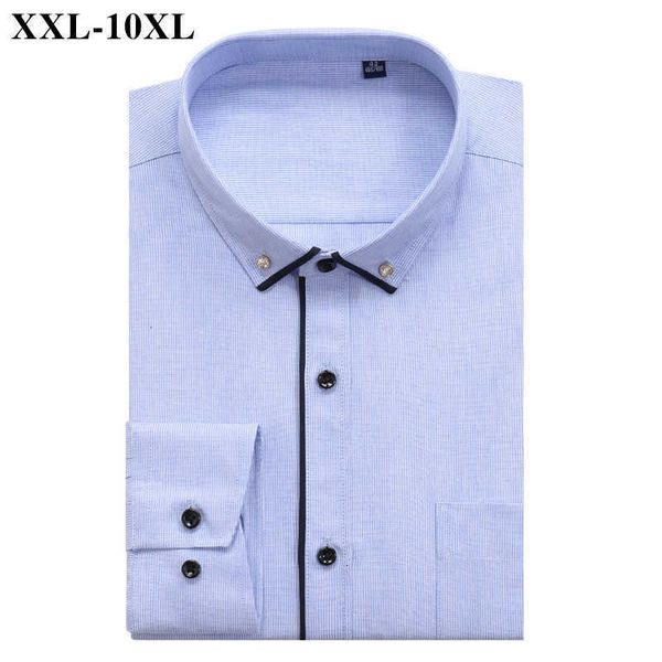 

men's casual shirts business long-sleeved fashion social shirt male brand clothing large size 7xl 8xl 9xl 10xl eiku, White;black