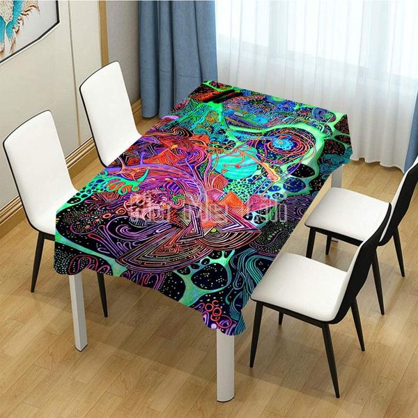 

table cloth trippy abstract mandala design unique tablecloth dining decor