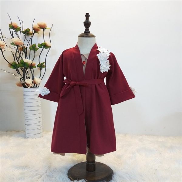 

kids abaya kimono mujer muslim fashion cardigan hijab dress turkish islamic clothing for women kaftan dubai robe femme musulmane, Red