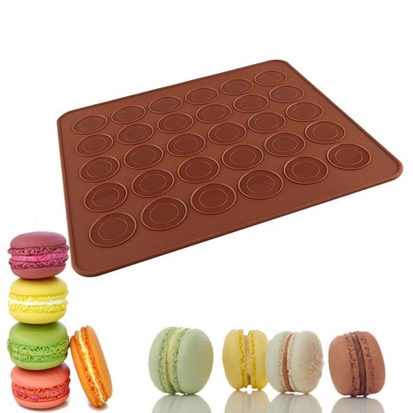 

rolling pins & pastry boards 30/48 holes silicone mat for oven macaron baking non-stick diy cake pad bakeware tools
