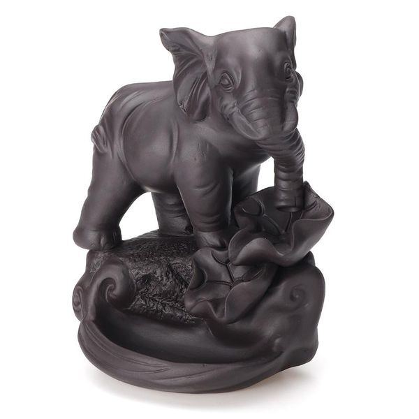 

back flow retro ceramic elephant backflow incense burner yoga censer waterfall holder calm fragrance lamps