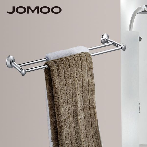 

towel racks jomoo double bars rack wall hooks hangers for towels in the bathroom 60cm porte serviette decoration accessories
