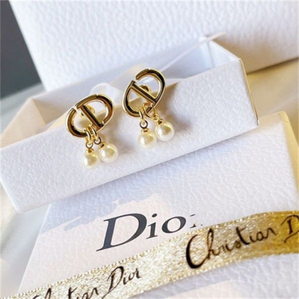 

75% off outlet online new letter size pearl earrings net red same earrings female, Silver