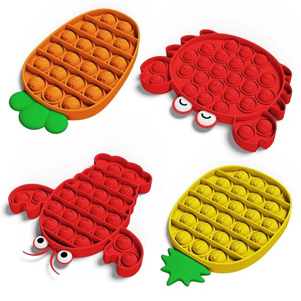 

dhl push bubble fidget toys fruit crab lobster sensory autism stress reliever education kids antistress