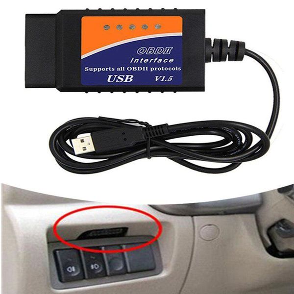 

code readers & scan tools elm327 v1.5 obd2 professional car fault diagnosis instrument diagnostic scanner line inspection tool for android/i