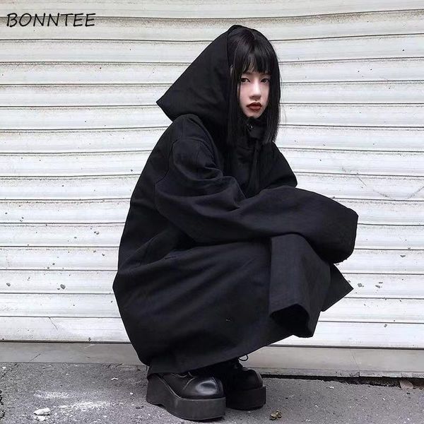 

women's jackets oversized women long sleeve solid single breasted loose mujer streetwear autumn casual pockets female black outwear chi, Black;brown