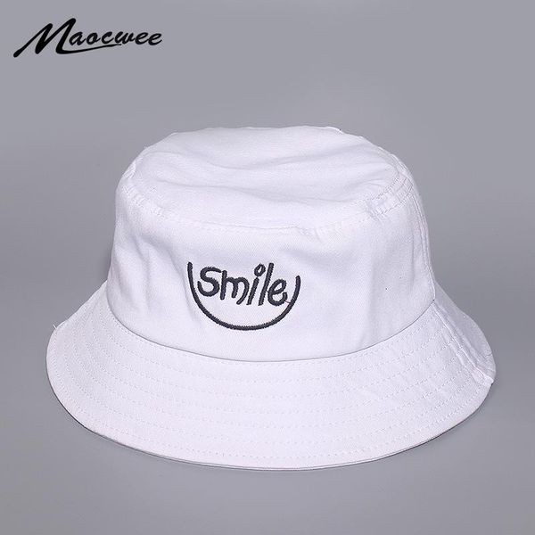 

cloches casual fisherman hat hunting fishing smile letter embroidery bucket cap lovely face sun protection cotton men