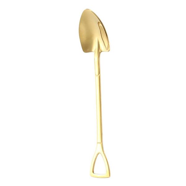

spoons 449c stainless steel coffee spoon shovel shaped watermelon ice cream dessert teaspoon