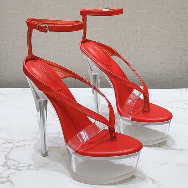 

sandals one word buckle hollow waterproof platform thick-soled fish mouth 2021 stiletto female summer, Black