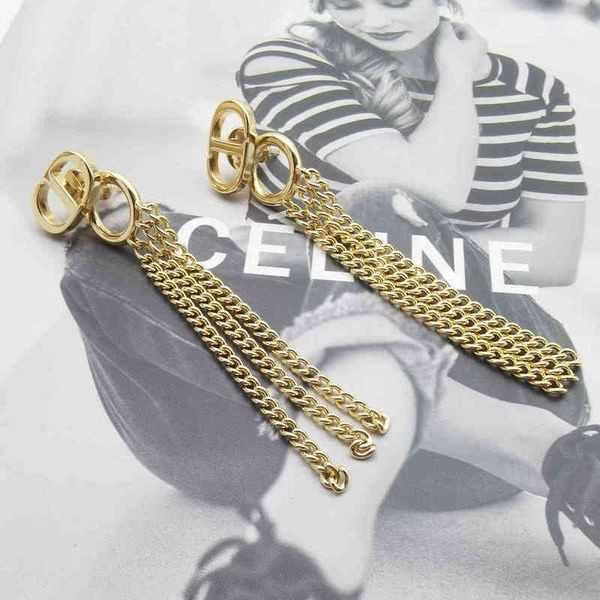 

celebrity tassel long style with two earrings at the front and back women's simple face trimming jewel exclusive sale_h74t, Golden;silver
