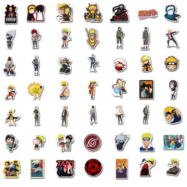 

naruto cartoon 50 sheets anime printing sticker waterproof can be pasted repeatedly