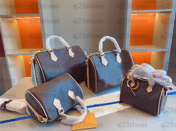 

nano speedy bandouliere 20 designer tote bags monograms canvas m61252 m41112 m41113 leather handles padlock shoulder strap 16/25/30cm versat
