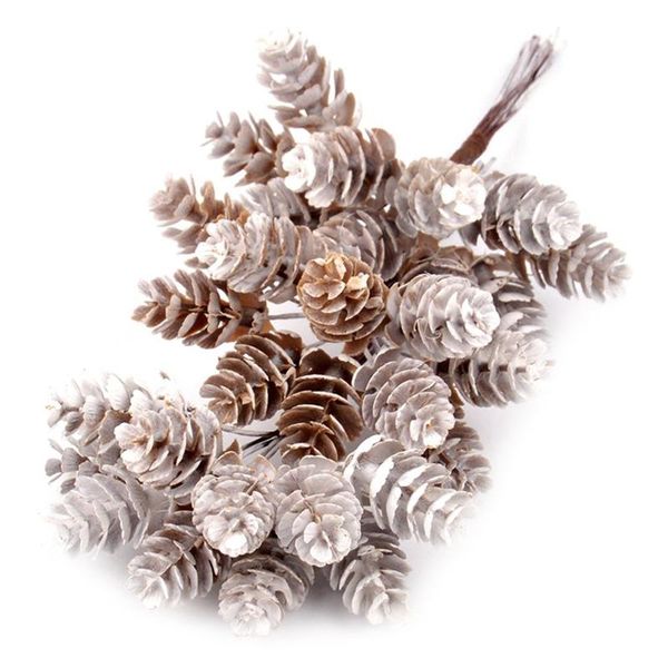 

christmas decoration crafts 1bunch pine cones bouquet for decor handmade wreath garland floral craft artificial plants decorative flowers &
