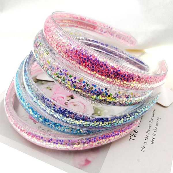 

2pcs/lot kids' bling sequin quicksand headband children's lovely glitter bowknot hair hoop baby accessories, Slivery;white