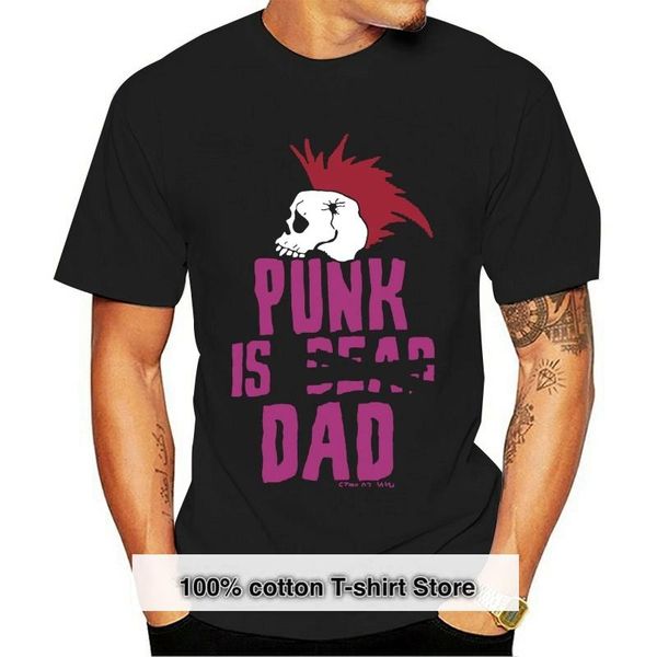 

men's t-shirts camiseta divertida para hombre, banda de mÃºsica punk is dad, guitarra, tambor, rock, mÃºsica, novedad, White;black