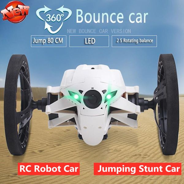 

4ch 2.4ghz jumping sumo rc car with wheels remote control rc robot car bounce car jump 80cm rotation with cool led light kid gif