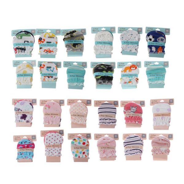 

hair accessories 2pairs fashion baby anti scratching gloves born protection face cotton scratch mittens, Slivery;white