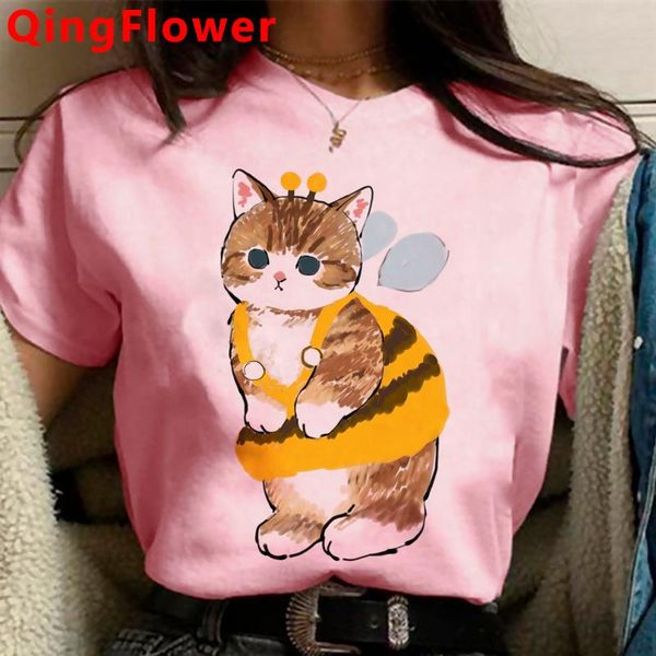 

women's t-shirt cat t shirt female plus size kawaii grunge harajuku print tees tshirt graphic women, White