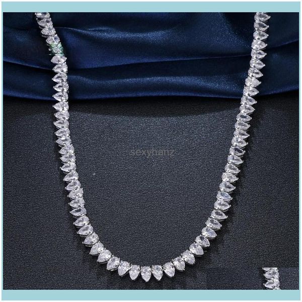 

pendant & pendants inlay cubic zircon fashion charm geometric jewelry necklaces for woman luxury elegance wedding party gift chains drop del, Silver