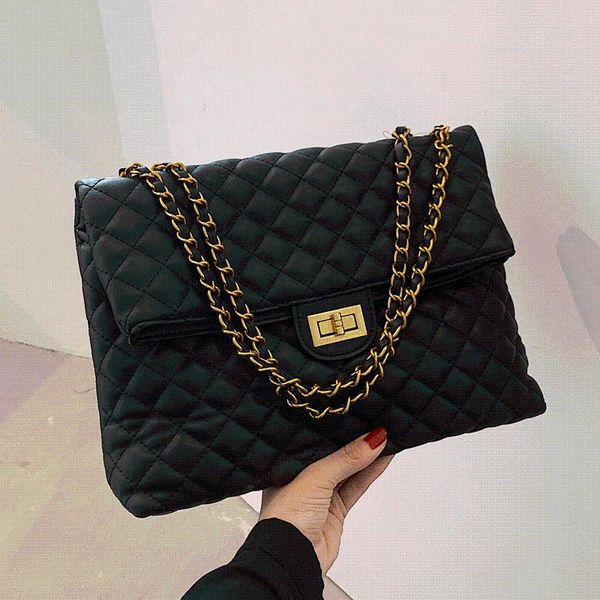 

evening bags large capacity black casual tote bag luxury handbags women designer chains crossbody for girl vintage shoulder sac