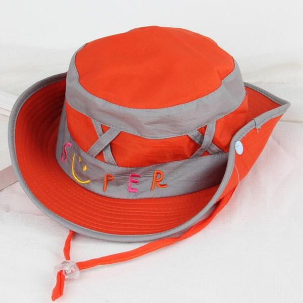 

cloches kids beach bucket hat reversible sun protection cap foldable fishing outdoor hats h3
