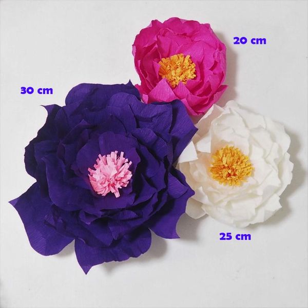 

giant crepe paper flowers artificial flores artificiale 3pcs for wedding & event backdrop baby nursery shower decorative wreaths