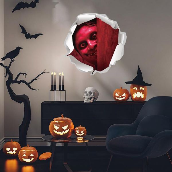 

window stickers 3d halloween wall ceiling stickers, ghost hand scratching decals, removable art murals for living room