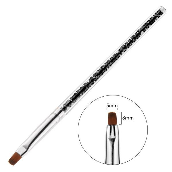 

nail brushes 1pcs acrylic art brush gel polish drawing line stripe pen painting flower gradient diy tips manicure tools, Yellow