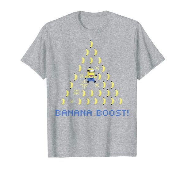 

despicable me minions banana boost pyramid graphic t-shirt, White;black