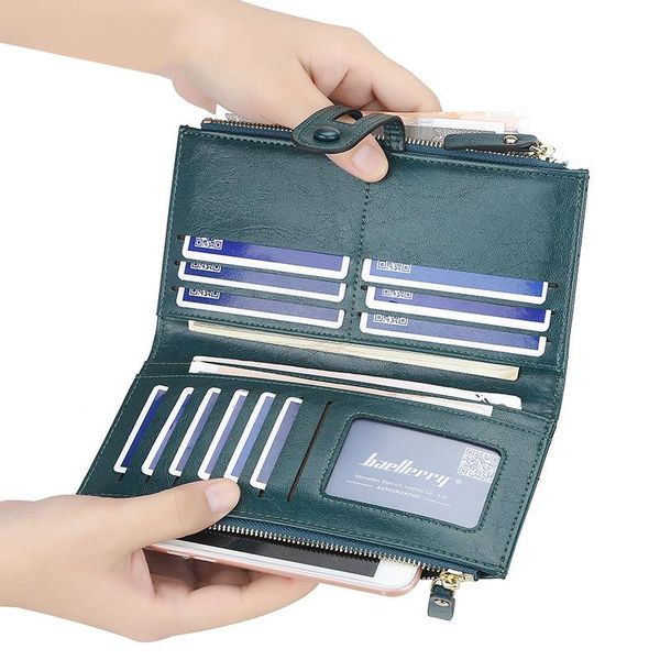 

wallets s.ikrr women's wallet female purse with zipper slim women long patchwork big capacity clutch money bag card holder, Red;black