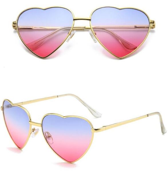 

fashion with logo designer brand r* sunglasses summer woman man kids loving heart driving sun glasses ladies sports eyewear eye wear y074, Blue