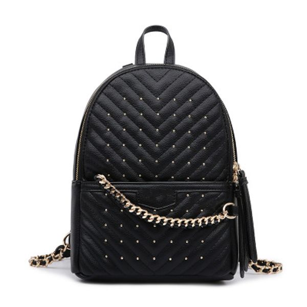 

european and american style backpack ladies fashion all-match lingge travel storage bag pu backpack
