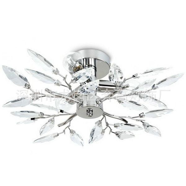 

crystal ceiling lamp leaf flower personality custom made lights