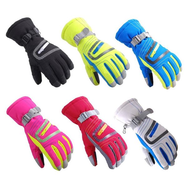 

ski gloves winter snowboarding skiing cycling men women kids snow mittens waterproof