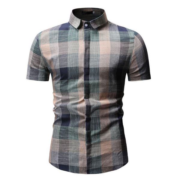 

men's shirts retor plaid short sleeve casual button down cotton dress foreman office workwear shirt chemise homme, White;black