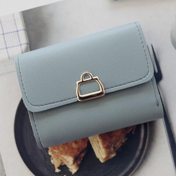 

wallets small mini wallet women casual solid fashion female short all-match korean students simple square, Red;black